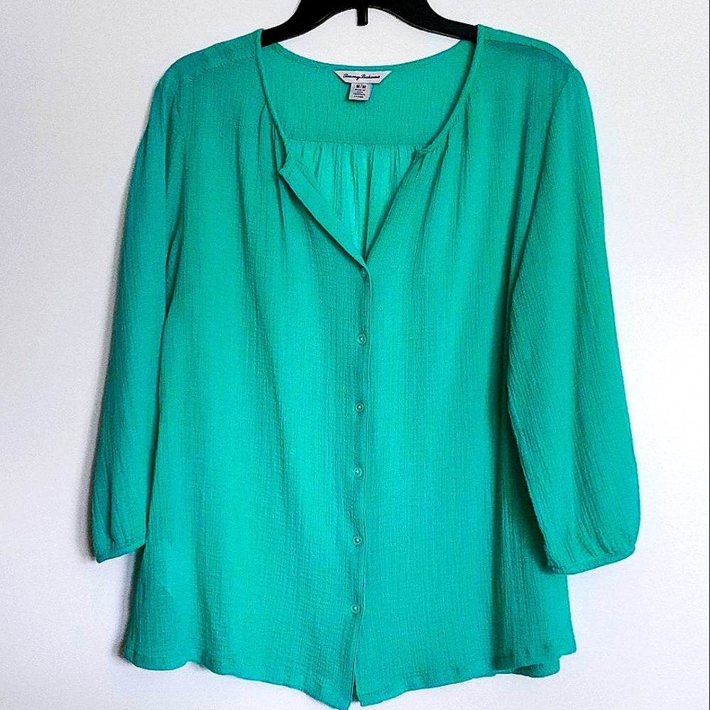 Tommy Bahama Puff Sleeve Blouse M